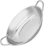 Sosoport Stainless Steel Cooking Pot with Handle Capacity Stock Pot for Seafood for Home Kitchen and Outdoor Camping