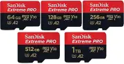 Sandisk Micro SD Extreme Pro 200MB/s Flash Memory Card 64GB 128GB 256GB 512GB