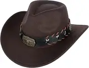 [Tefrine] Black Cowboy Hats for Women - Western Sparkly Rhinestone Cowgirl Hat for Ladies Size M, Black, One size