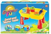 KandyToys Sand and Water Table with Lid and Accessories - Kids Outdoor Play Gard