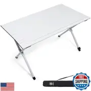 EVER ADVANCED Folding Camping Table, Aluminium Roll Up Table for Different Te