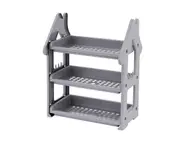Spice Rack Detachable Hollow Large Capacity Organization 3 Layers Spice Holder Shelf for Bedroom - Grey