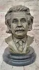 Bronze Sculpture Art Deco Original Classic Artwork Albert Einstein Bust Figure