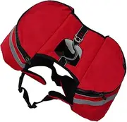GANAZONO Pet Dog Backpack Portable Outdoor Rucksack Dog Saddlebag for Hiking Camping Oxford Material Leash Hook Side Pockets for Snacks Essentials