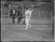Japanese tennis player Ryosuke Nunoi playing tennis on the baselin- Old Photo