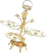Perfk Multi Tier Display Dessert Holder Stand Dessert Fruit Presentation Tree Stand Fruit Plate Stand Creative for Festival Wedding