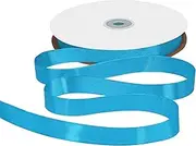 Gliberli Turquoise Satin Ribbon 5/8 inch X 100 Yards Fabric Large Ribbons for Gift Wrapping Bows Bouquet Sewing Craft Home Decor Hair Floral