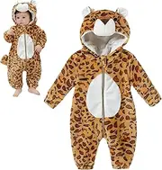 Gungtj Toddler Animal Customer, Baby Animal Print Cloths, Kids Tiger Onesie, Toddler Soft Tiger Onesie, Kids Cozy Leopard Costume, Comfortable Animal-Themed Onesie for Kids 2-12 Months