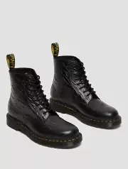 Dr. Marten's 1460 Flames Black Boots Women Size 8 Doc Martens BRAND NEW
