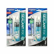 2x Clear Silicone with Nozzle Tube Sealant Fix Waterproof Dries Clear