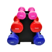3 Pairs PVC Dumbbell Set - 2kg + 5kg + 8kg