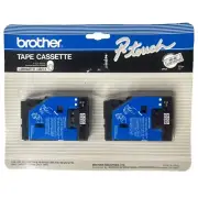 Brother TC 10 Laminated Lables Tape Cassette For P-Touch (Dual Pack) 12mm- 1/2”