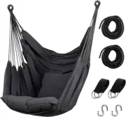Hommtina Hammock Chair Hanging Rope Swing, Max 300 Lbs Hanging Chair with Poc...