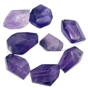 Amethyst 8" Strand | 20x18x17mm-30x21x15mm | Purple | Faceted Nugget | 8 Beads