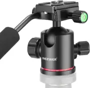 NEEWER Heavy Duty Camera Tripod Head Ball Head with Handle and 1/4” Arca Type QR