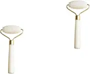 OATIPHO 1Pc Natural Jade Facial Massager Tool Ergonomic Handle for Slimming Face Care Compact Portable Jade Roller for Relaxation and Skin Tightening for All Skin Types