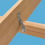 Hurricane Tie Hick Galvanized Hurricane Straps H2.5A Strong Tie Brackets Trusses/Rafters Ties for Wood(25pcs) Silver
