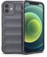 JOJOBE Soft TPU Protective Phone Case for iPhone 12 mini 5G Cover case Inner Soft Cushion, Drop-Proof Anti-Crack Case Compatible with iPhone 12 mini-Dark Gray