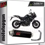 FULL SILENCER GP GUN by ARROW STEEL BLACK YAMAHA TRACER 700 2018 18 2019 19
