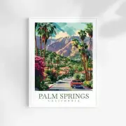 Palm Springs Travel Print Wall Art California Wall Hanging Home Dcor Palm