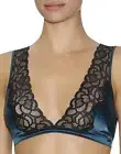 Calvin Klein Women Fearless Plunge Sheer Lace Wirefree Bralette QF1257 S