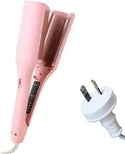 Curluxe French Curls Iron, Curluxe Create Frizz-Free French Curls Effortlessly Iron, Frenchs Wave Curling Irons Tool, V-Shape Hair Crimpe for All Hair Types, 15-Second Heat-Up (Pink)