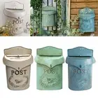 Vintage Mounted Post Box Metal Mailbox, for indoor and