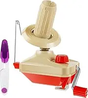 Yarn Ball Winder Hand Operated Low Noise Wool Winder with Scissors Portable Lightweight Wool String Winder Reusable Manual Wool Winder for Yarn Wool Fiber String (001)
