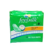 FeelSilk Ultra Thin Sanitary Pads – Long/Super Absorbency – 18 Count – Flex-Wing