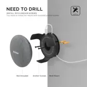 Wall Mount Holder For Google Home Mini Audio Voice Assistant Hanger (Black) AU