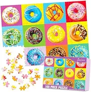 fishwisdom 100 Piece Donuts Jigsaw Puzzle for Kids Teens Age 4-8 Gift Family Time (Donuts)