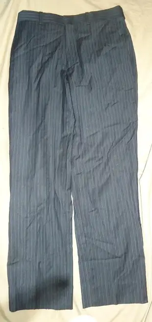 英國品牌MORLEY黑色細白點條紋彈性直筒西裝褲,82%羊毛有內裡,尺寸76,腰圍29.5吋褲長37.25吋,少穿清倉大