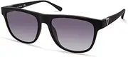 [GUESS] Men's GUA00002 Square Sunglasses, Matte Black, 55mm
