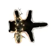 Sjkdxv Light Up Fried Cat Rug Christmas Floor Aunt Bethany's Fried Pussycat Mat Carpet Warm light