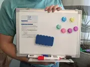 Whiteboard With Markers, Magnets, Tray, And Eraser