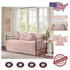 Tuscany Blush 6-Piece Daybed Cover Set with Scalloped Edges - All Season Luxury