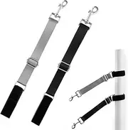 2pcs Dog Grooming Extender, Adjustable Dog Grooming Extension Nylon Grooming Table Straps for Dog Grooming Leash Table Dog Grooming Arm Accessories (Black, Gray)