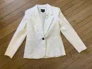 Jcrew Women White Linen Parke Blazer Sz 2