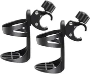 2pcs Cup Holder for Wheelchairs Strollers Durable Clip Bottle Cage with Spill Design Versatile Mobility Accessory for Everyday Use