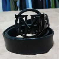 在飛比找蝦皮購物優惠-mjf 全黑 皮帶 logo mjfresh mj fres