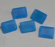 Natural Blue Chalcedony 10x14mm To 20x25mm Octagon Faceted Cut Loose Gemstone