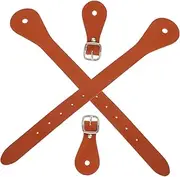 NAMOARLY 1 Pair Fake Leather Ratchet Belt for Men Women Adjustable Western Boot Spur Straps Single Spur for Equestrian