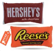 8 Inch HERSHEY'S Chocolate Candy Pet Chew Squeaky Toy for Small Big Dogs & Puppy