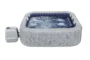 Bestway Lay-Z-Spa 2.30m x 2.30m x 71cm San Francisco MaxHold EnergySense Smart Luxe HydroJet Pro 7 Grey Marble Square Inflatable Spa - 6001Q