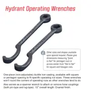 Ductile Iron Fire Hydrant Wrench 1" SQUARE operating nut x Spanner end