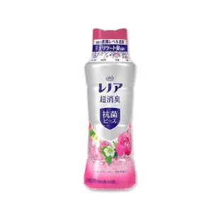 【日本P&G】煮沸般超消臭汗味衣物除臭芳香顆粒香香豆490ml清新花香花朵紅瓶(洗衣柔軟精平輸品)