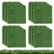 Costway12 Pieces 50 x 50 cm Artificial Grass Wall Panels-Type A