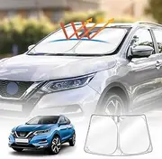 X-Car WindScreen Sun Shade Compatible with Nissan Qashqai 2014-2022 UV Block Foldable Wind Screen Wind Shield Shade