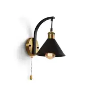 Industrial Wall Sconces with Pull Cord Switch, Farmhouse Wall Mounted Light