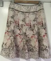 White House Black Market Career Casual Printer Multicolor Soft Skirt Sz 0 NWT
